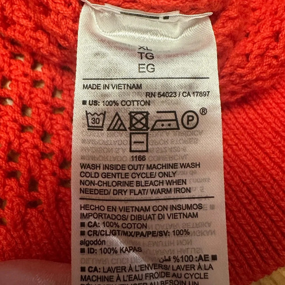 Old Navy NWT red loose knit long sleeve top size XL 25” p2p - Picture 6 of 7